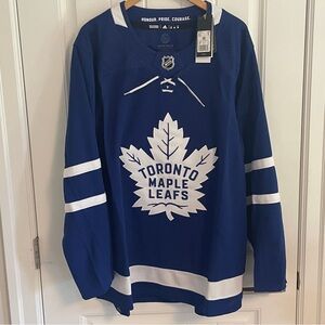 BNWT Authentic Adidas Toronto Maple Leafs Blue Home Jersey Size 56 2XL XXL NEW